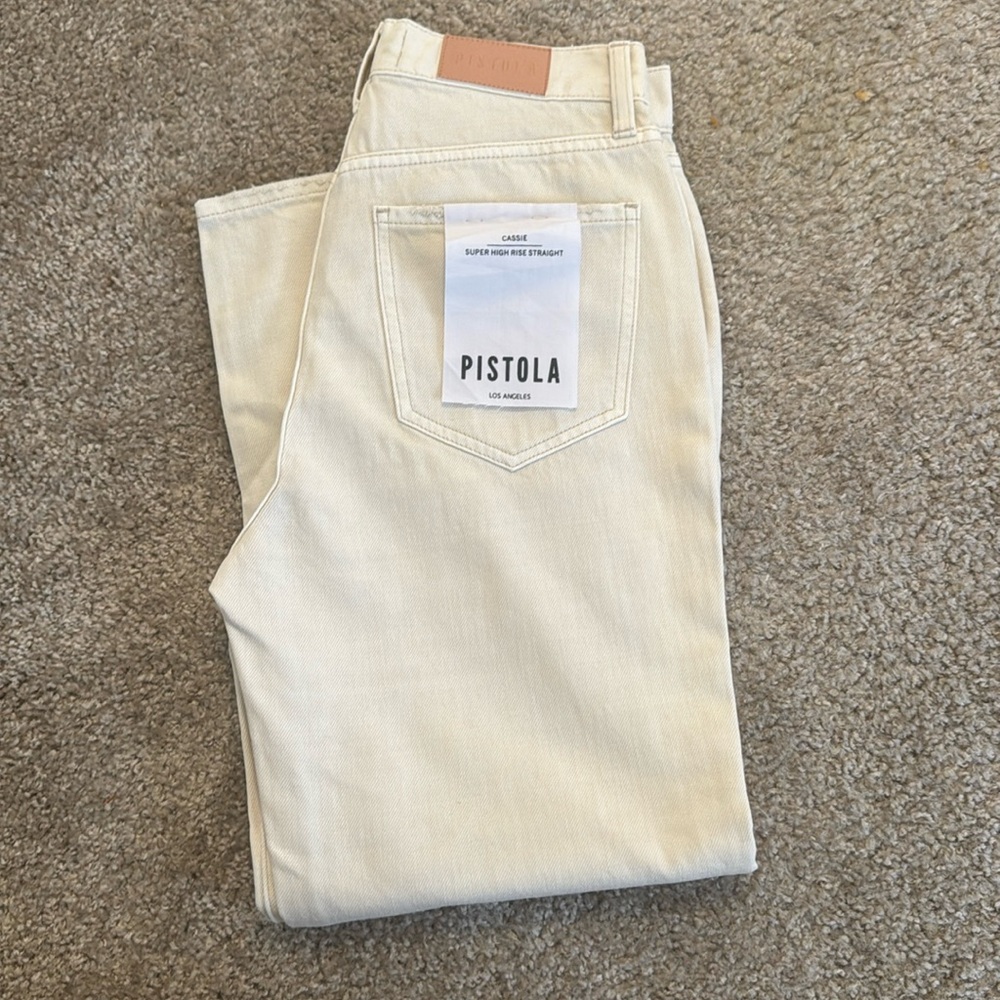 Pistola Cassie super high rise straight leg Jean